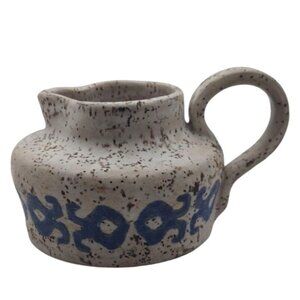 Dogwood Trail Pottery Handcrafted Artisan Retro Speckled Stoneware Jug Creamer